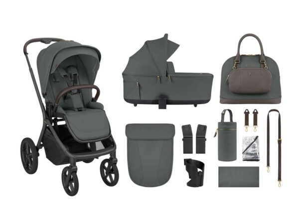 Kikka Boo kolica 2u1 Goya + košara - Platinum Olive