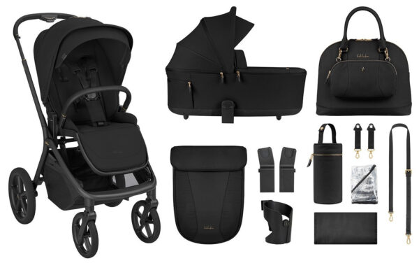 Kikka Boo kolica 2u1 Goya + košara - Platinum Noir