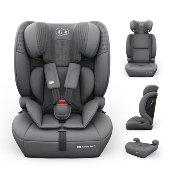 Kinderkraft autosjedalica Comfort Up 2 plus i-Size 9-36 kg (76-150 cm) bez Isofix-a - Grey