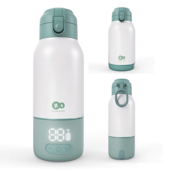 Kinderkraft GAJA prijenosni grijač - bočica/termosica s baterijom 500 ml - Green