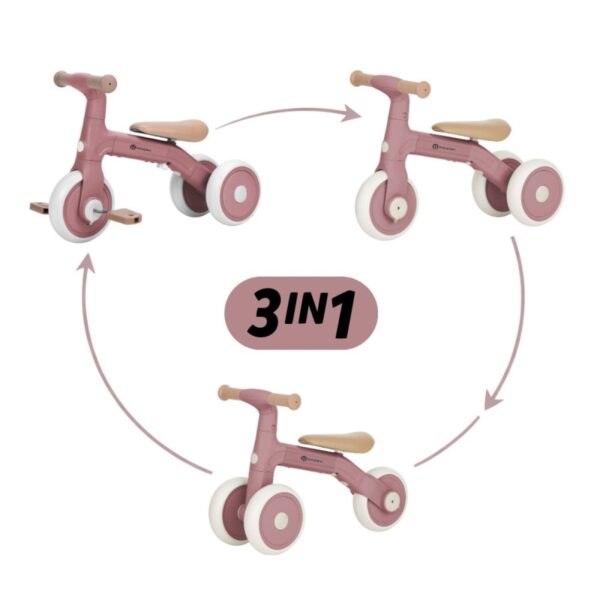 PETITE&MARS Balans bicikl Bingo 3 u 1 - Dusty Rose