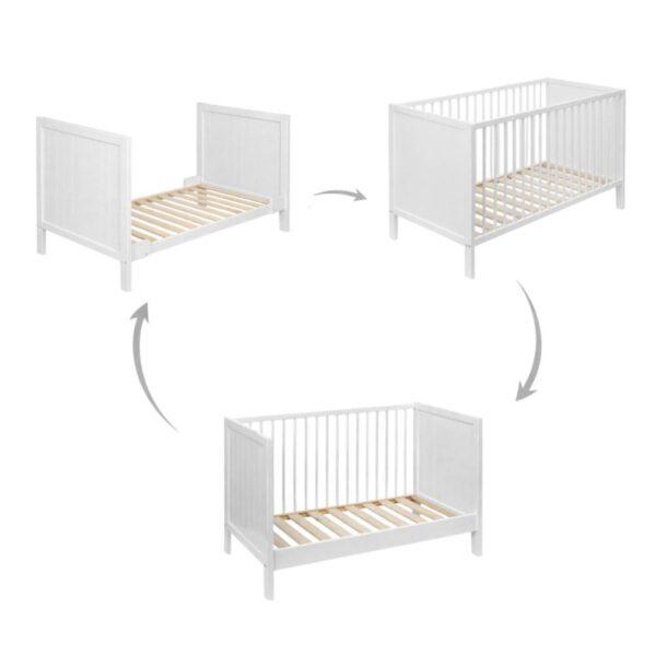 PETITE&MARS krevet/kinderbet Mila 3u1 120x60 - White Wood