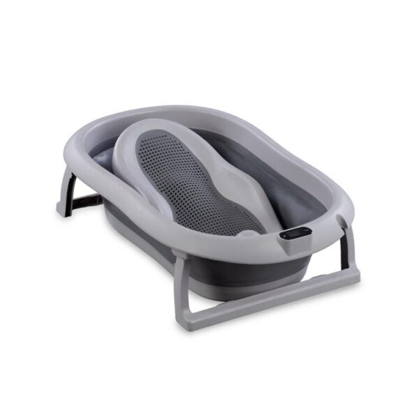 Sklopiva kadica s podlogom i termometrom - dark grey